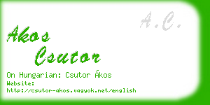 akos csutor business card